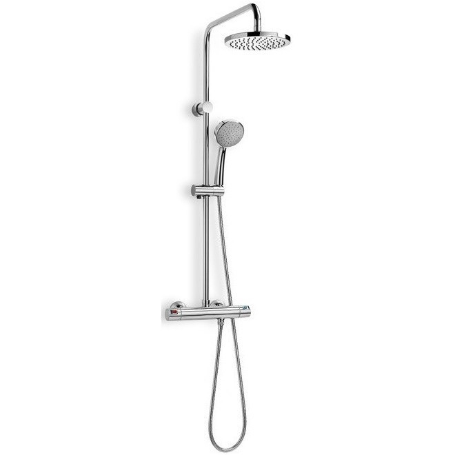 Coloana dus cu baterie si termostat Roca Victoria, si dus fix Ø20 cm [1]