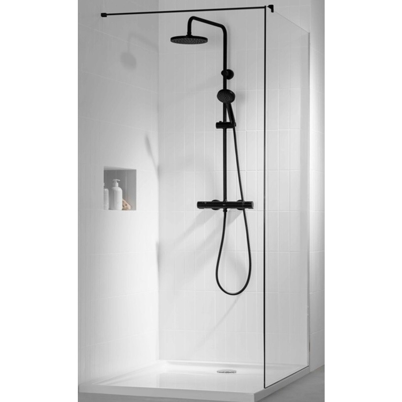 Coloana dus cu baterie si termostat Roca Victoria-T, negru mat [2]