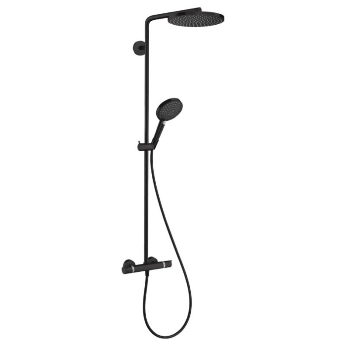 Coloana dus cu baterie termostatata Hansgrohe, Raindance Select S, cu 1 jet, negru mat [1]