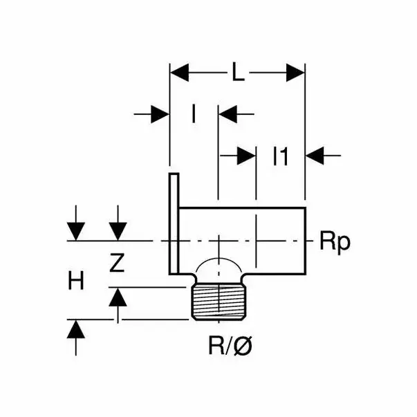 Conector cu talpa pentru baterie Geberit diametru 15 mm [3]
