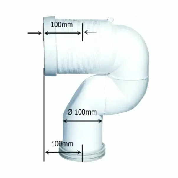 Conector scurgere verticala Ideal Standard pentru Vas WC pe pardoseala [3]