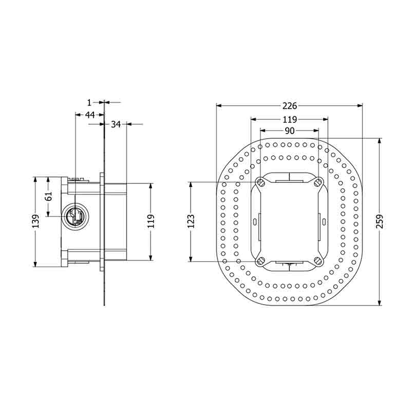Corp incastrat Villeroy&Boch, Vi-Box, pentru baterii cu 2 consumatori [2]