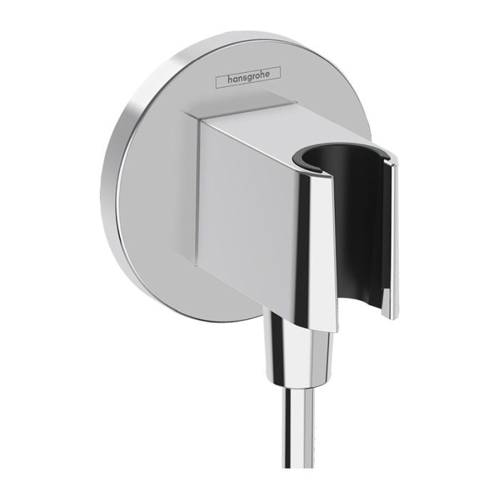 Cot racord, Hansgrohe, FixFit S, cu suport pentru para de dus, crom [1]