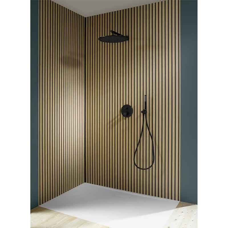 Cot racord pentru duș Villeroy&Boch, Universal Showers, cu suport pară duș, negru mat [10]