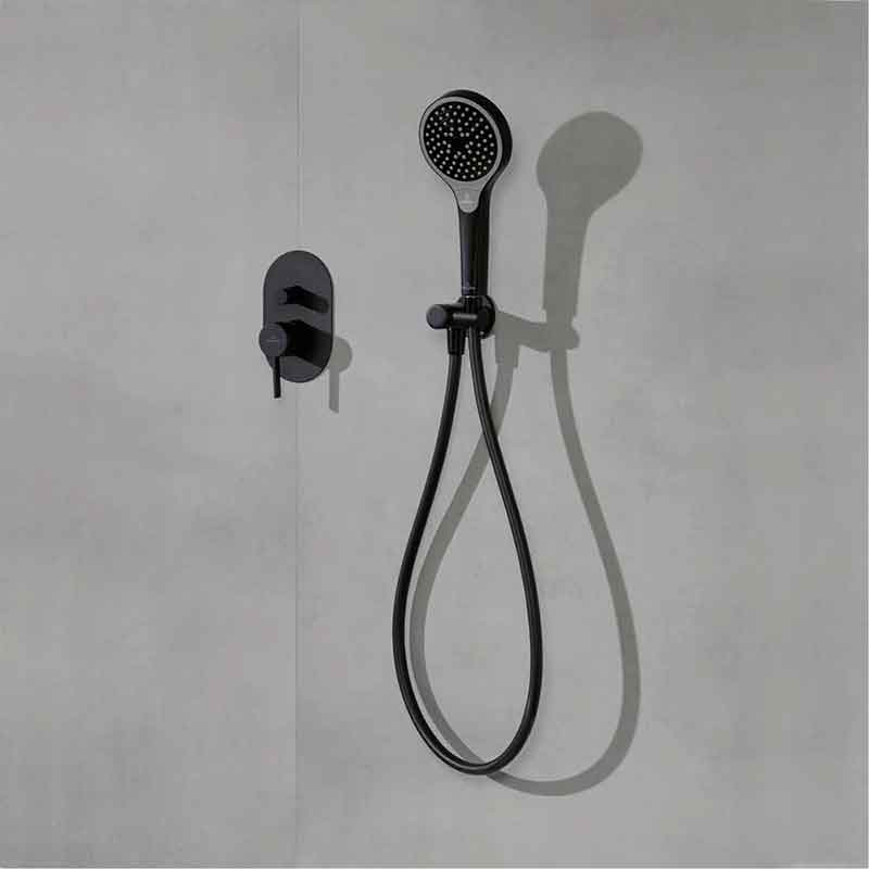 Cot racord pentru duș Villeroy&Boch, Universal Showers, cu suport pară duș, negru mat [2]