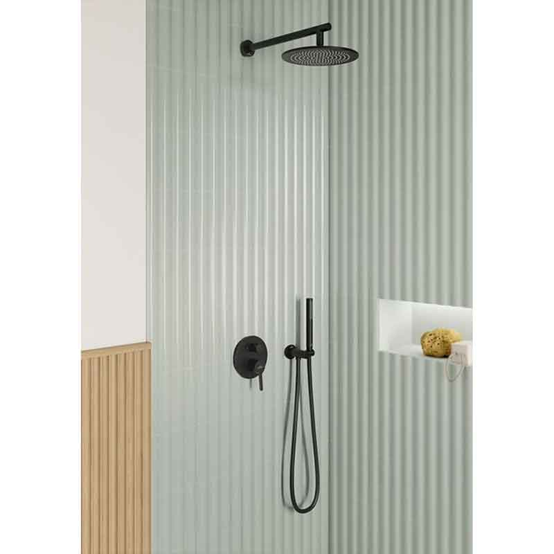 Cot racord pentru duș Villeroy&Boch, Universal Showers, cu suport pară duș, negru mat [6]