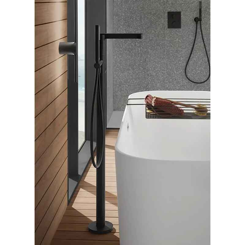Cot racord pentru duș Villeroy&Boch, Universal Showers, cu suport pară duș, negru mat [5]