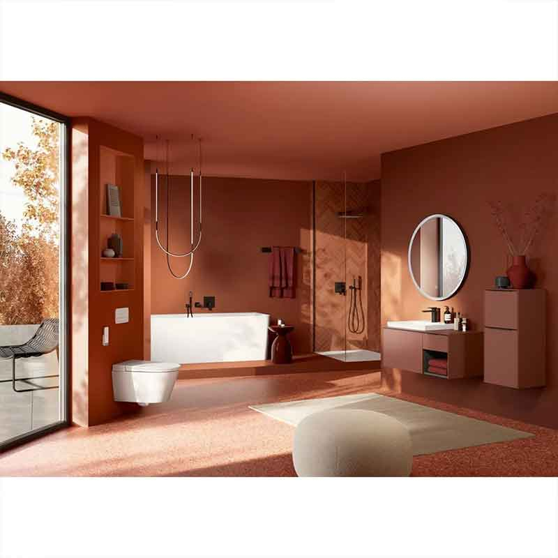 Cot racord pentru duș Villeroy&Boch, Universal Showers, pătrat cu suport pară duș, negru ma [3]