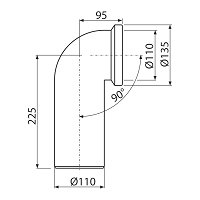 Cot racord wc 90º cu garnitura Alcadrain [2]