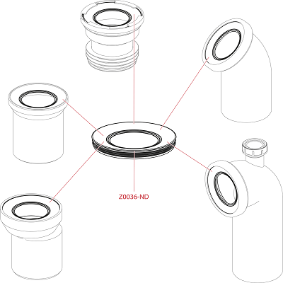 Cot WC – conector 400 mm A91-400 [3]