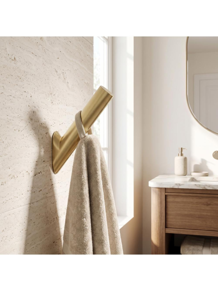 Cuier de baie Rea Will auriu periat metal 20x70x70 mm montaj perete [8]