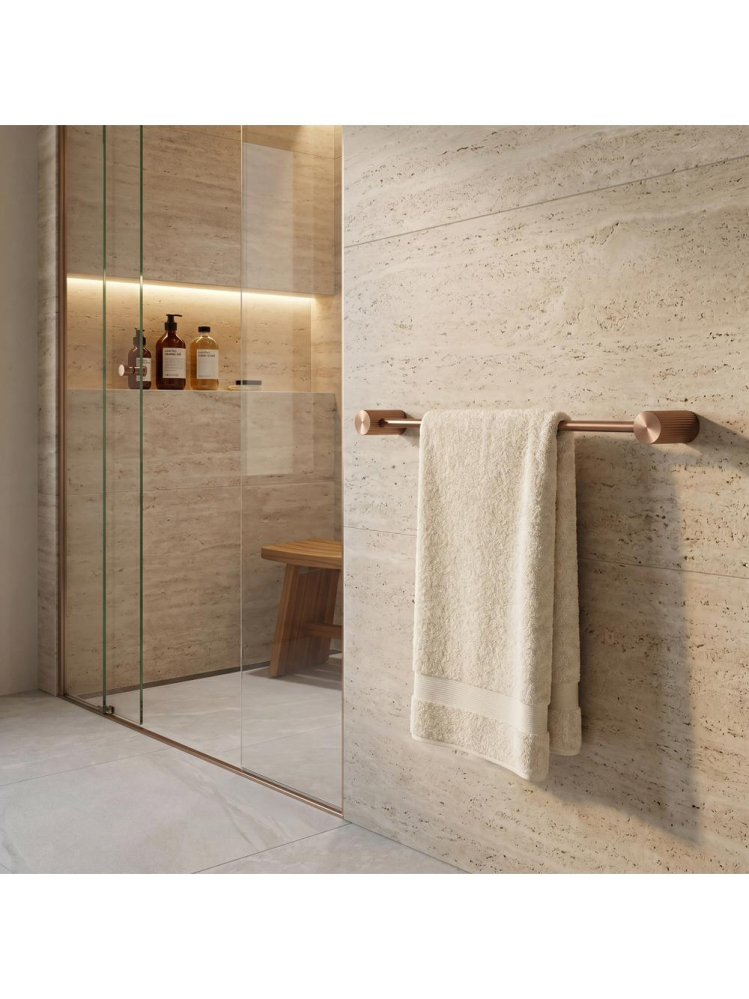 Cuier de baie Rea Solo 64101 cupru periat 600x65mm metal montaj perete [4]