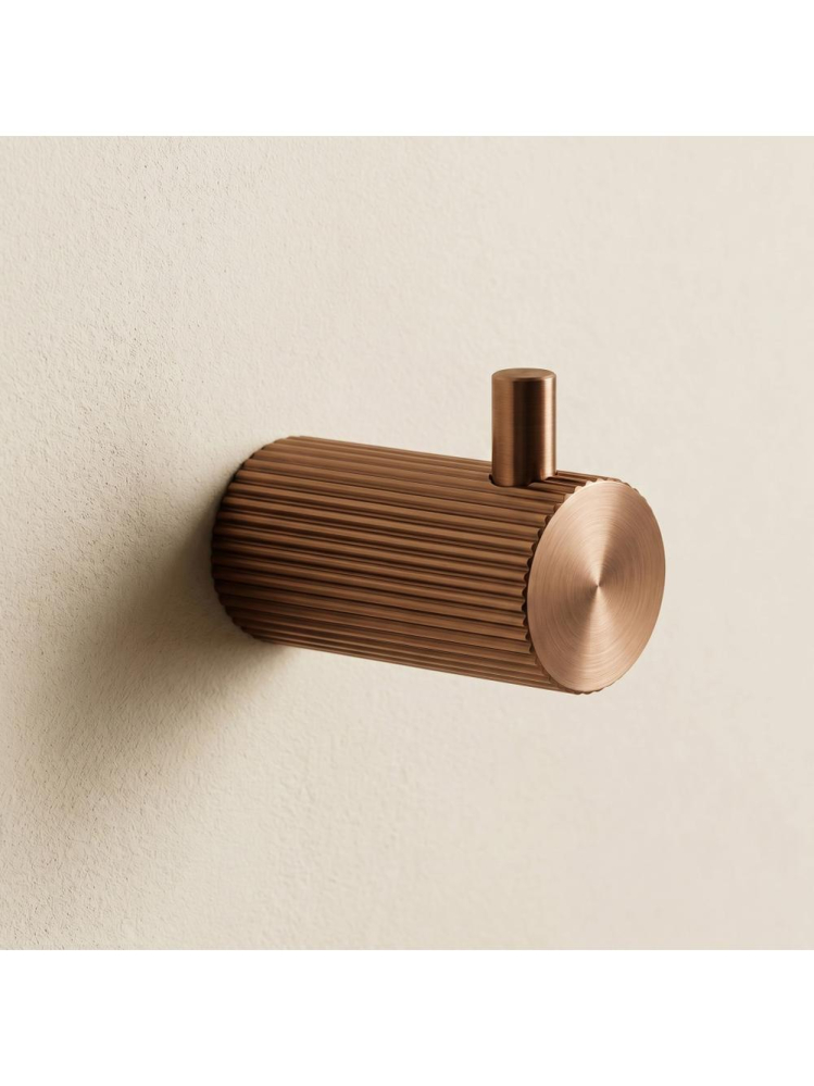 Cuier de baie Rea Solo 64104 Cupru Periat 30x45x52 mm metal montaj suruburi [7]