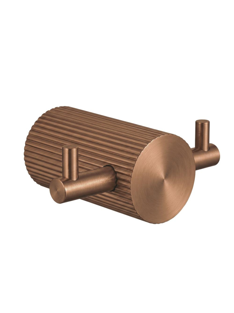 Cuier de baie Rea Solo 64104A cupru periat metal 72x30x52 mm montaj suruburi [9]