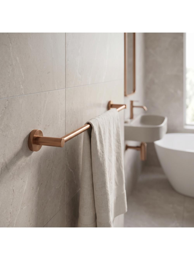 Cuier de baie Rea Leo 5601 cupru periat 630mm metal montaj perete [4]