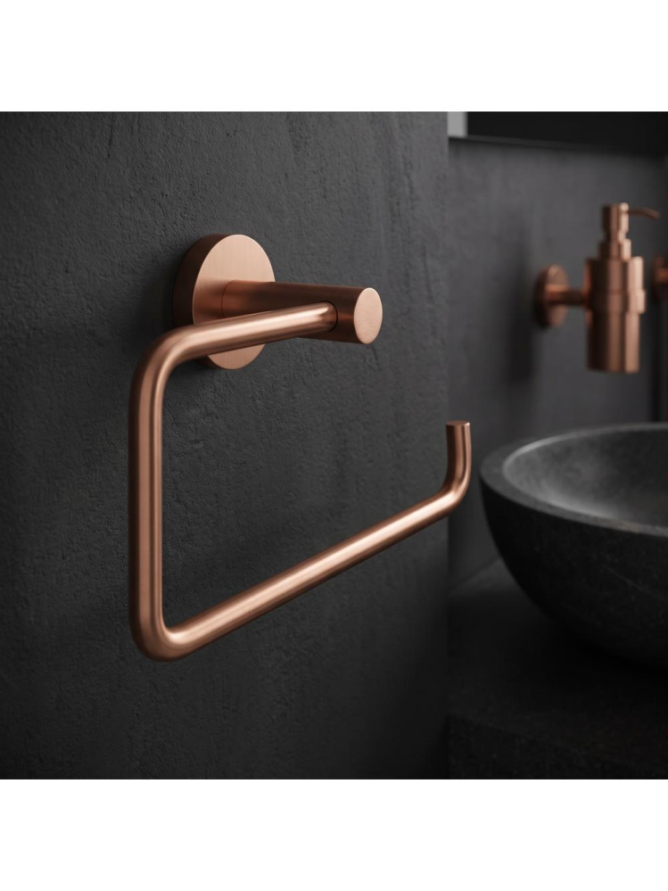 Cuier de baie Rea Leo 5610 cupru periat 220x130x70 mm metal montaj suruburi [3]