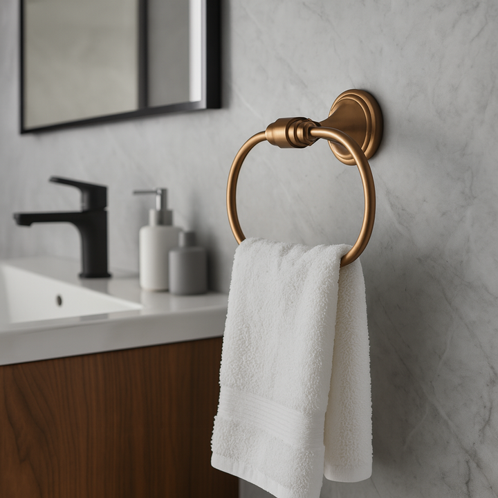 Cuier de baie Ring 16101 cupru periat [7]