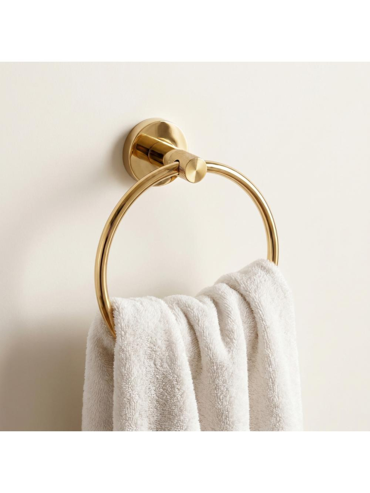 Cuier de baie Ring 6610 Modern auriu [3]