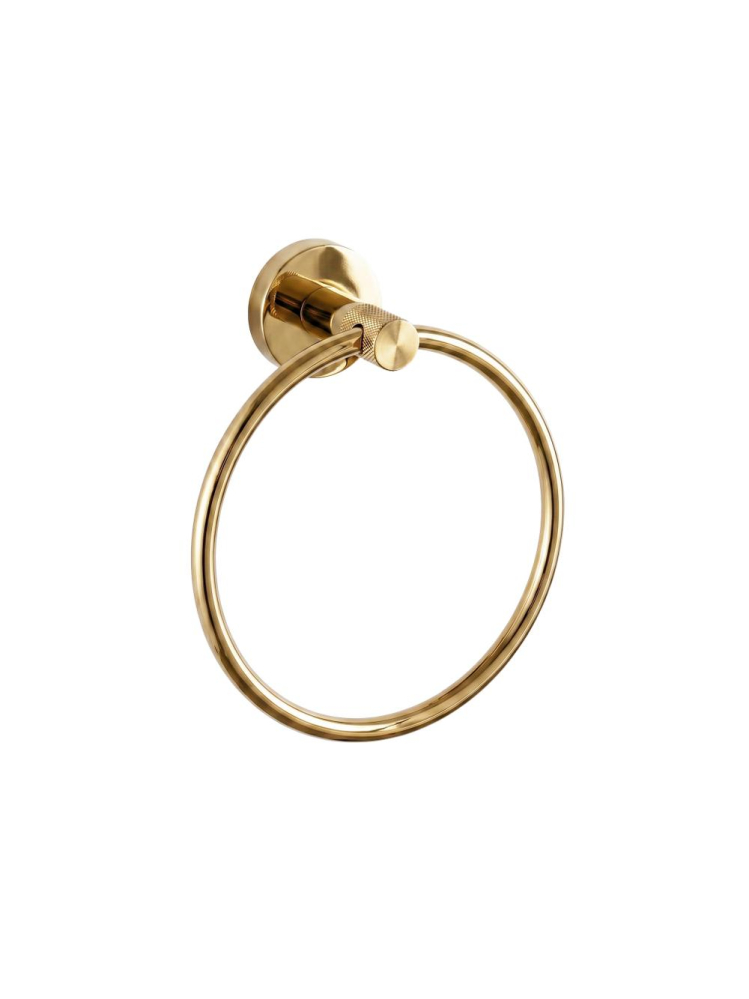 Cuier de baie Ring 6610 Modern auriu [10]