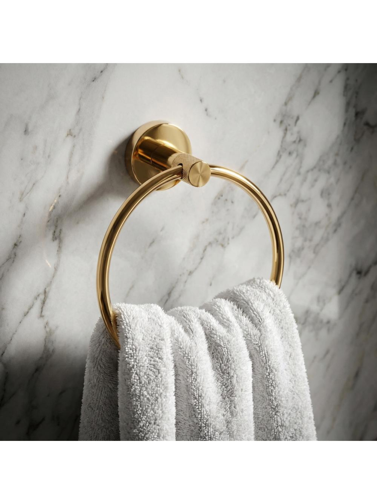 Cuier de baie Ring 6610 Modern auriu [4]