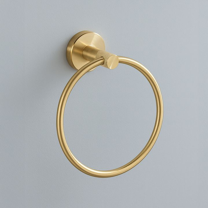 Cuier de baie Ring 6610 Modern auriu periat [4]