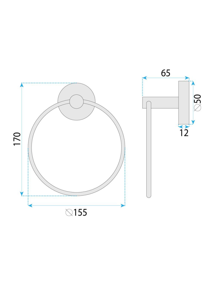 Cuier de baie Ring 6610 Modern Titan [10]