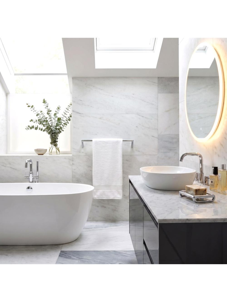 Cuier de baie Rea Will crom 595x80x85 mm montaj cu suruburi [5]