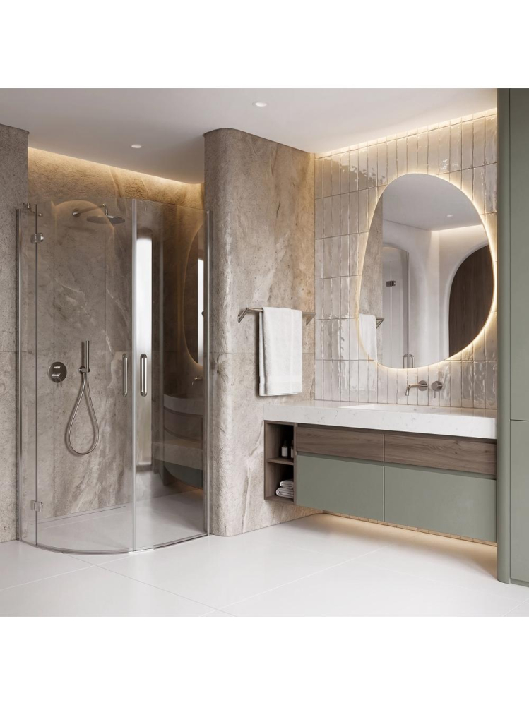 Cuier de baie Rea Will crom 595x80x85 mm montaj cu suruburi [4]