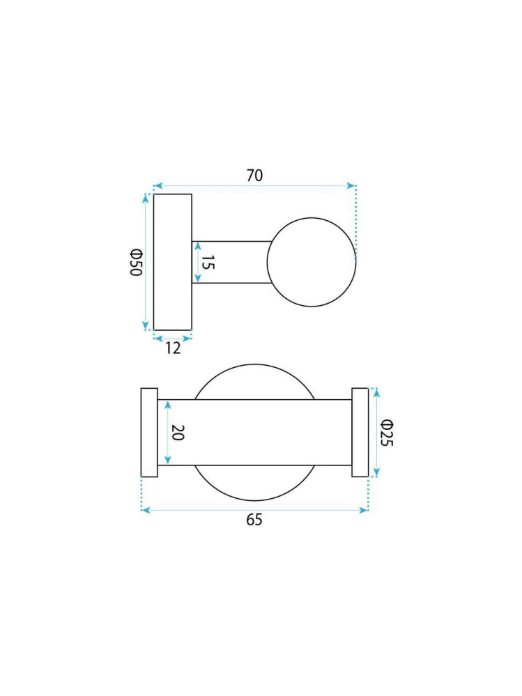 Cuier dublu 6612 Modern auriu periat [7]