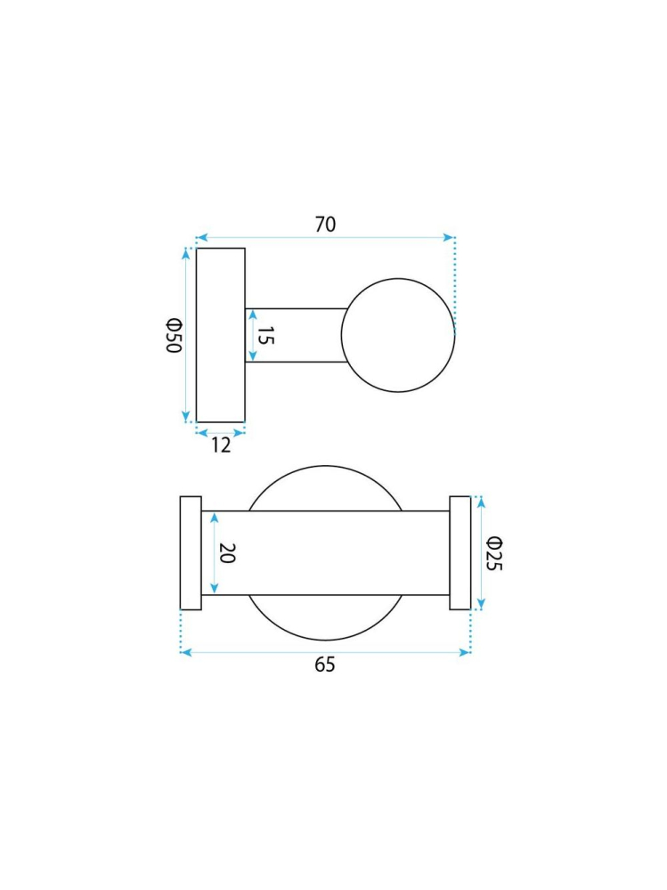 Cuier dublu 6612 Modern cupru [10]