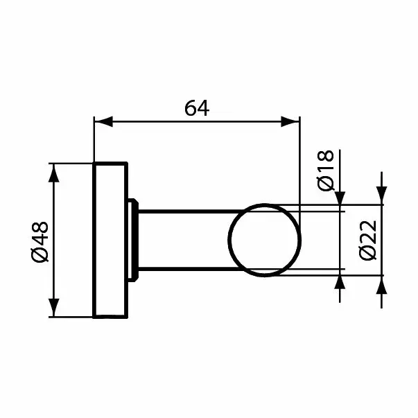 Cuier dublu Ideal Standard IOM rotund [2]