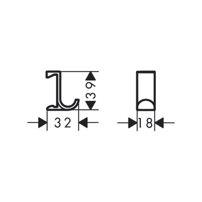 Cuier, Hansgrohe, WallStoris, negru mat [2]