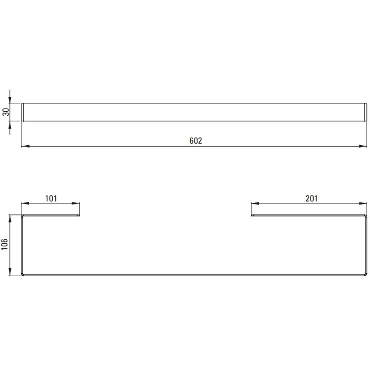 Deante Mokko Suport prosop baie tip bara 60 cm, alb [4]