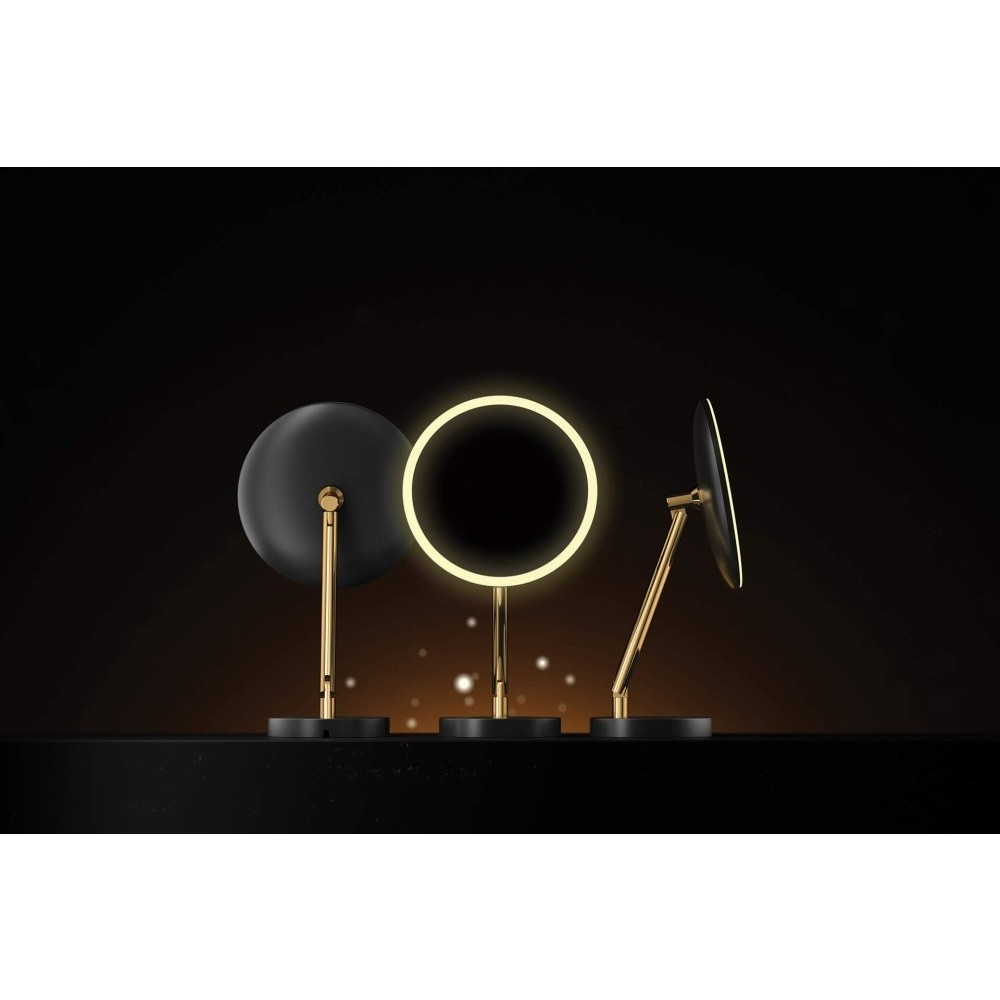 Deante Silia Oglinda cosmetica cu iluminare LED Ø22 cm, auriu [7]