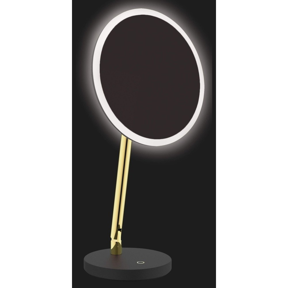Deante Silia Oglinda cosmetica cu iluminare LED Ø22 cm, auriu [3]