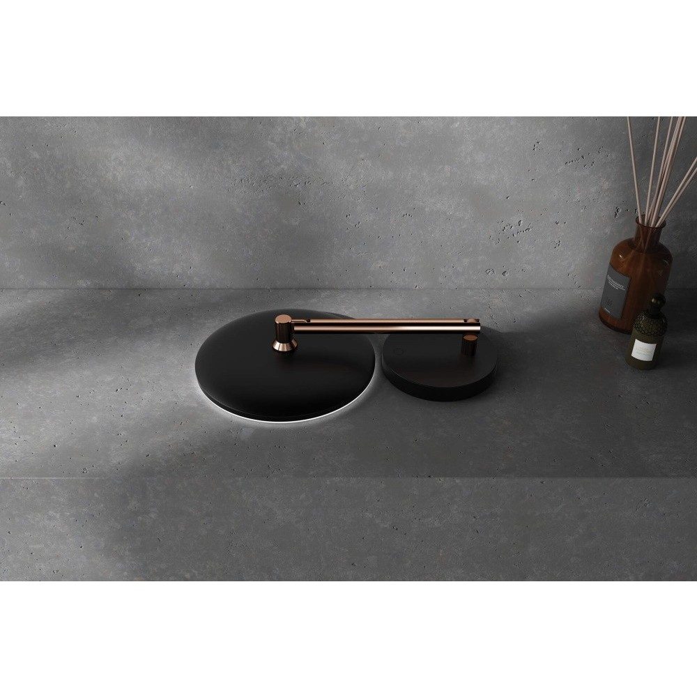 Deante Silia Oglinda cosmetica cu iluminare LED Ø22 cm, auriu (rose gold) [7]