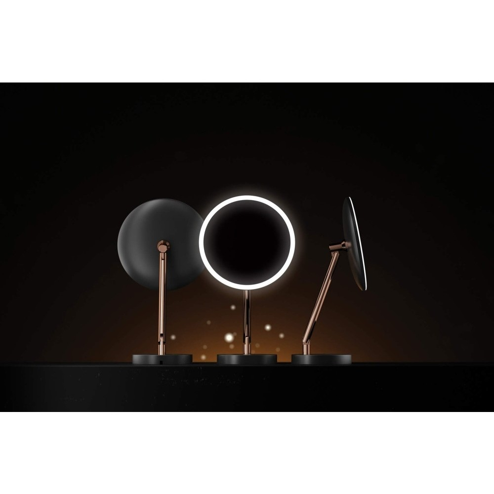 Deante Silia Oglinda cosmetica cu iluminare LED Ø22 cm, auriu (rose gold) [8]