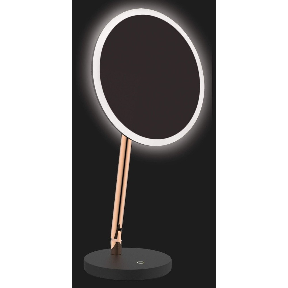 Deante Silia Oglinda cosmetica cu iluminare LED Ø22 cm, auriu (rose gold) [4]