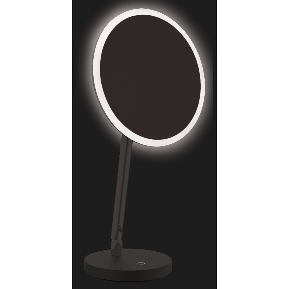 Deante Silia Oglinda cosmetica cu iluminare LED Ø22 cm, negru [3]