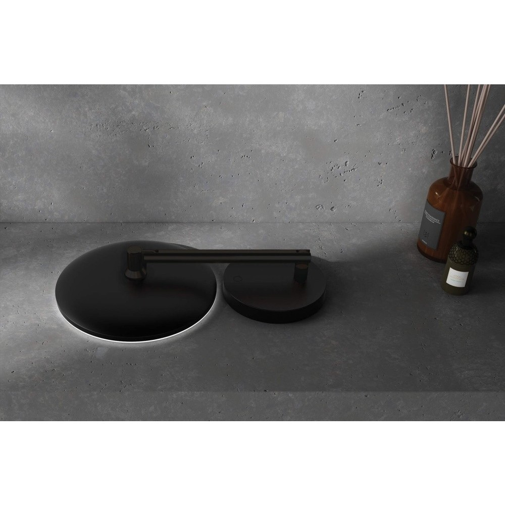Deante Silia Oglinda cosmetica cu iluminare LED Ø22 cm, negru [6]