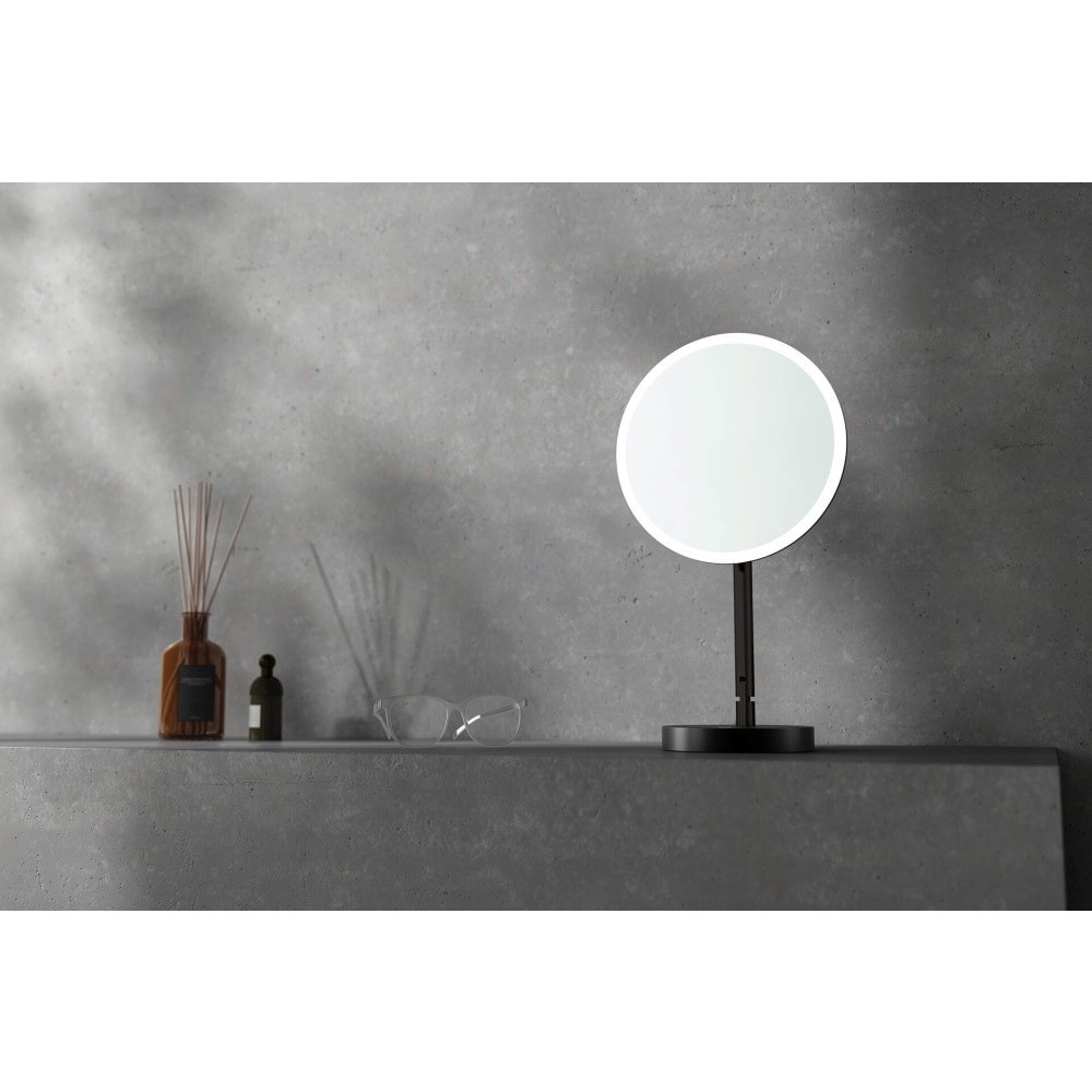 Deante Silia Oglinda cosmetica cu iluminare LED Ø22 cm, negru [5]