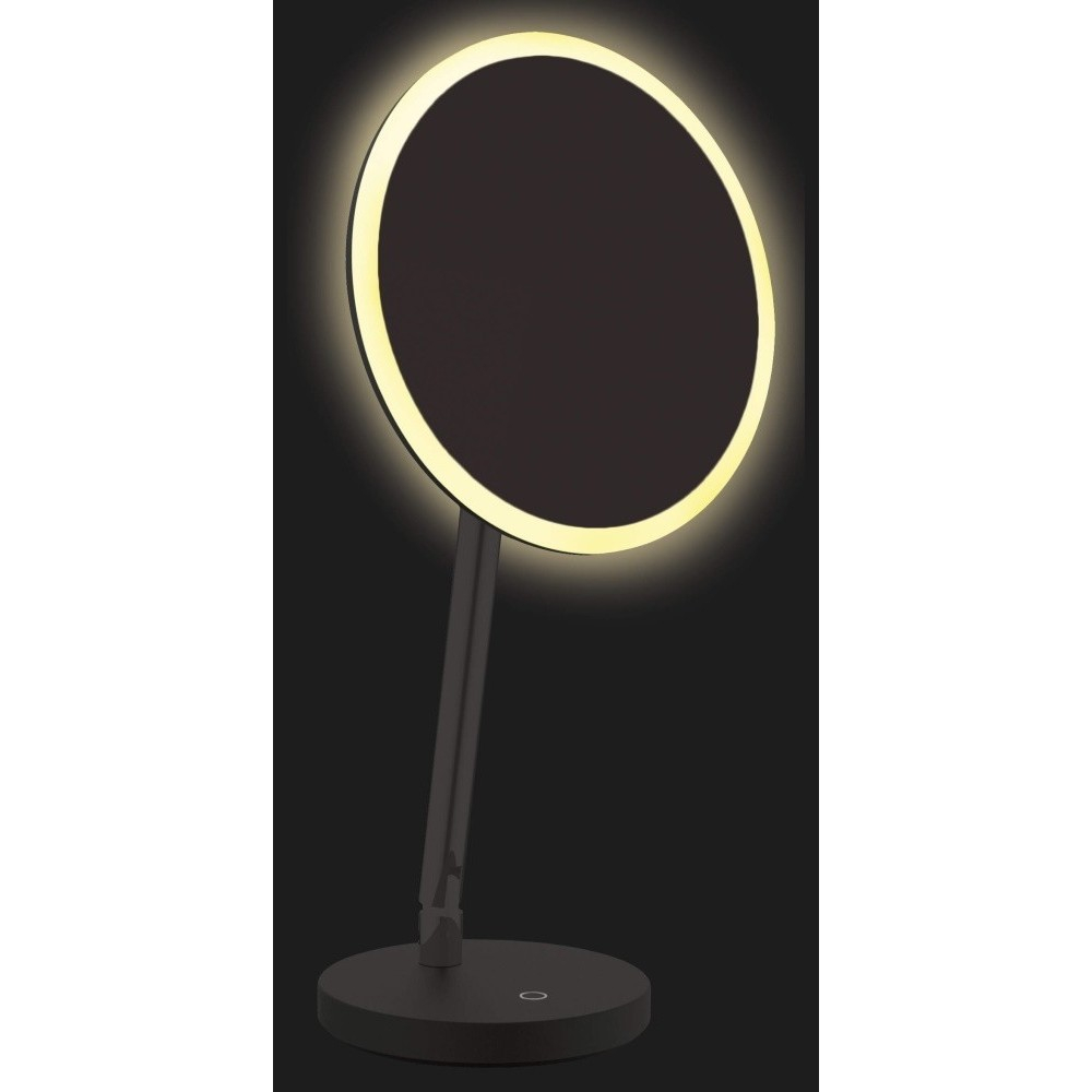 Deante Silia Oglinda cosmetica cu iluminare LED Ø22 cm, negru [4]