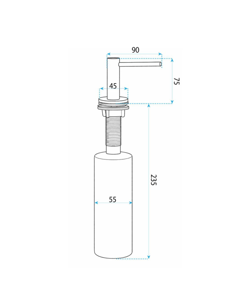 Dispenser chuveta pentru detergent Rea DEX cupru periat [4]