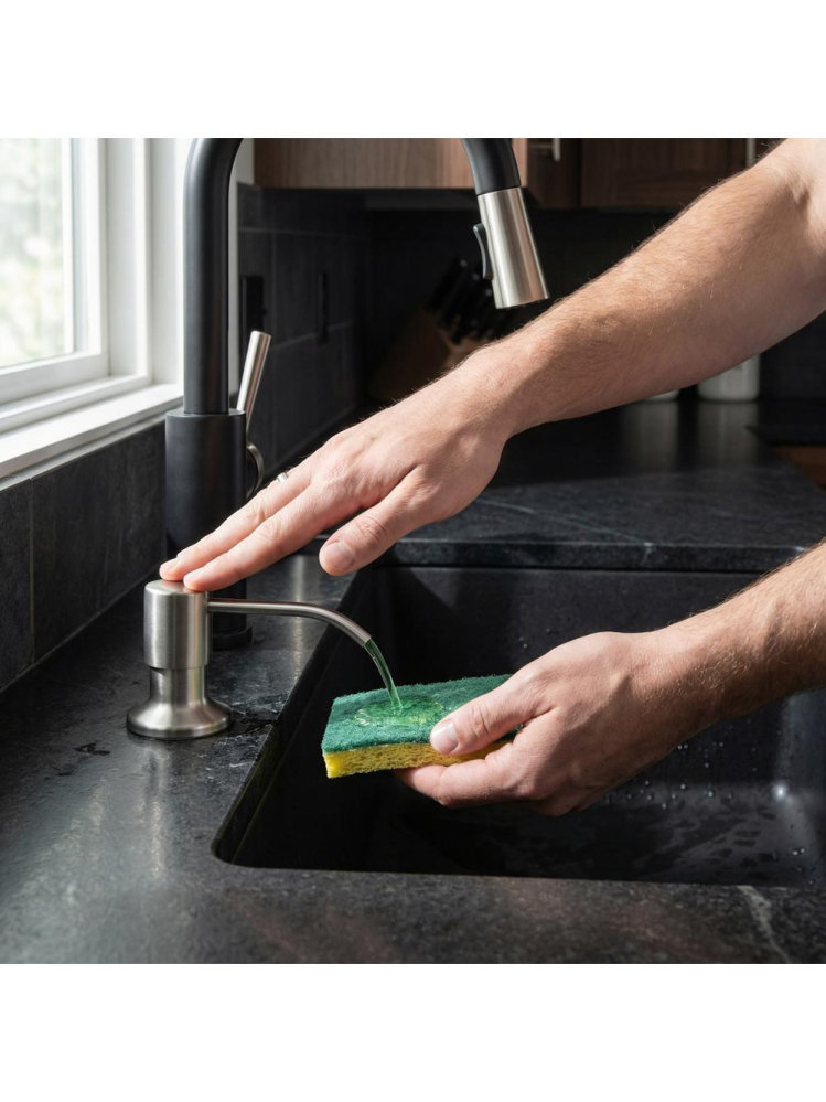 Dispenser chuveta pentru detergent Rea LON crom periat [2]