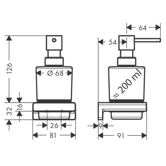 Dozator sapun lichid, Hansgrohe, AddStoris, crom [2]