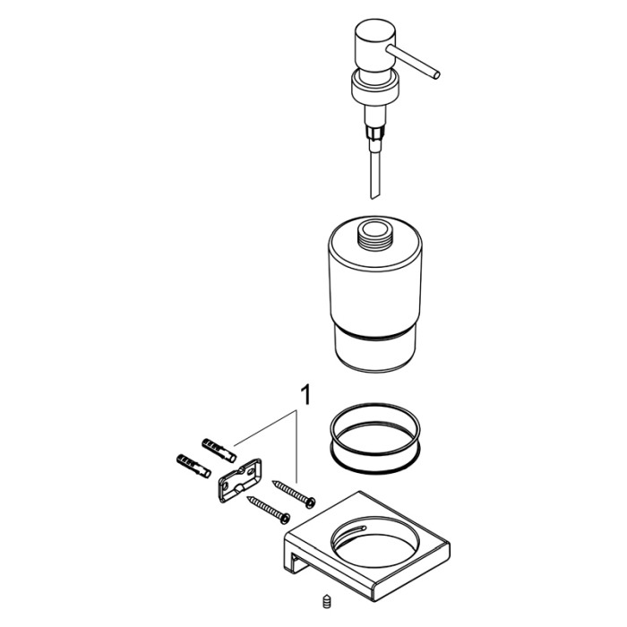 Dozator sapun lichid, Hansgrohe, AddStoris, negru mat [3]
