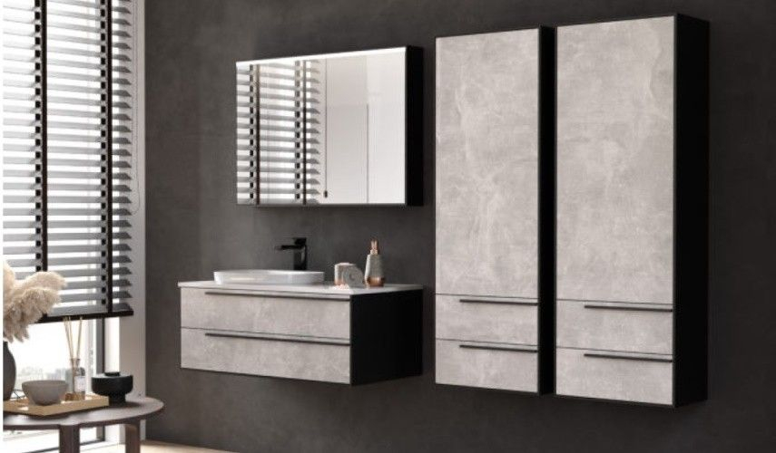 Dulap baie 50x32xH145 cm Kolpa San Grace, crem (stejar halifax) [2]