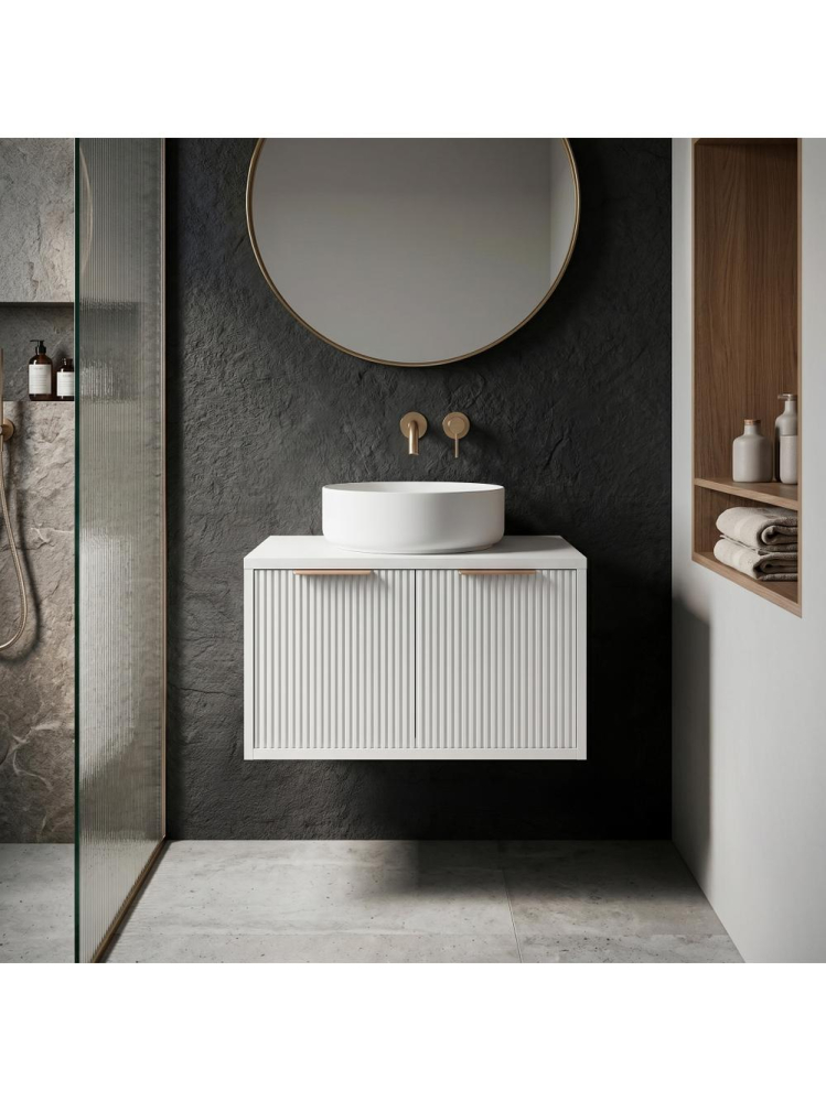 Dulap baie pentru lavoar Rea Core 60cm alb [3]