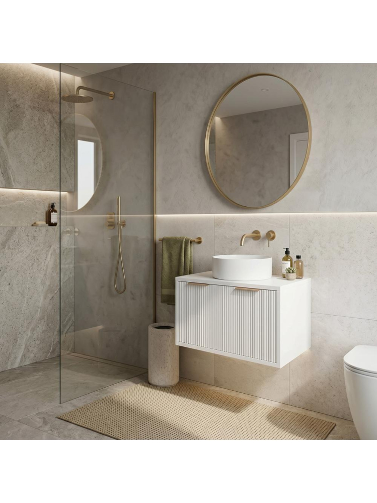 Dulap baie pentru lavoar Rea Core 60cm alb [7]