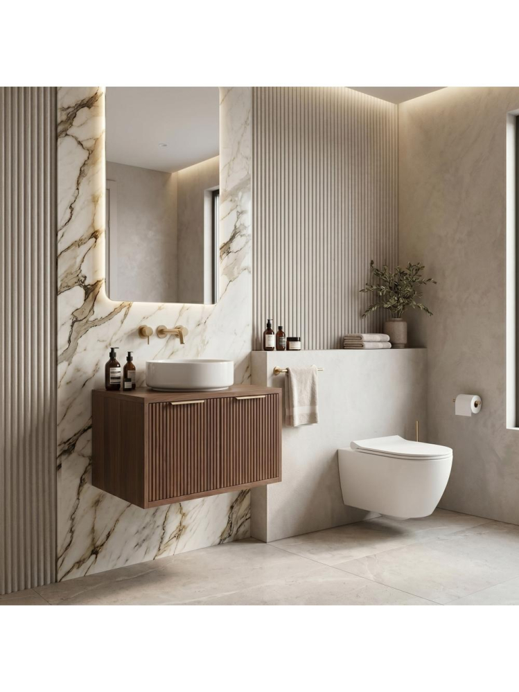 Dulap baie pentru lavoar Rea Core 60cm maro [4]